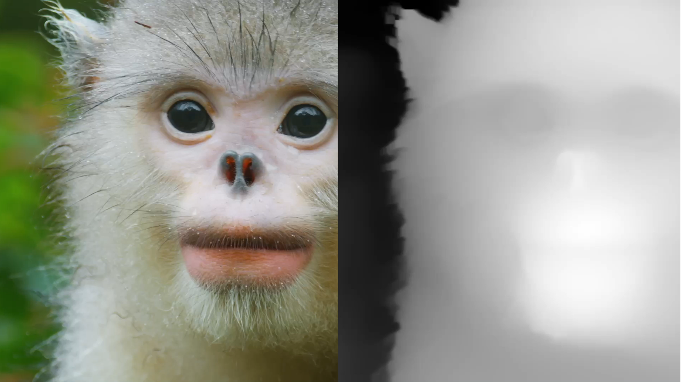 2D image and AI depth map preview